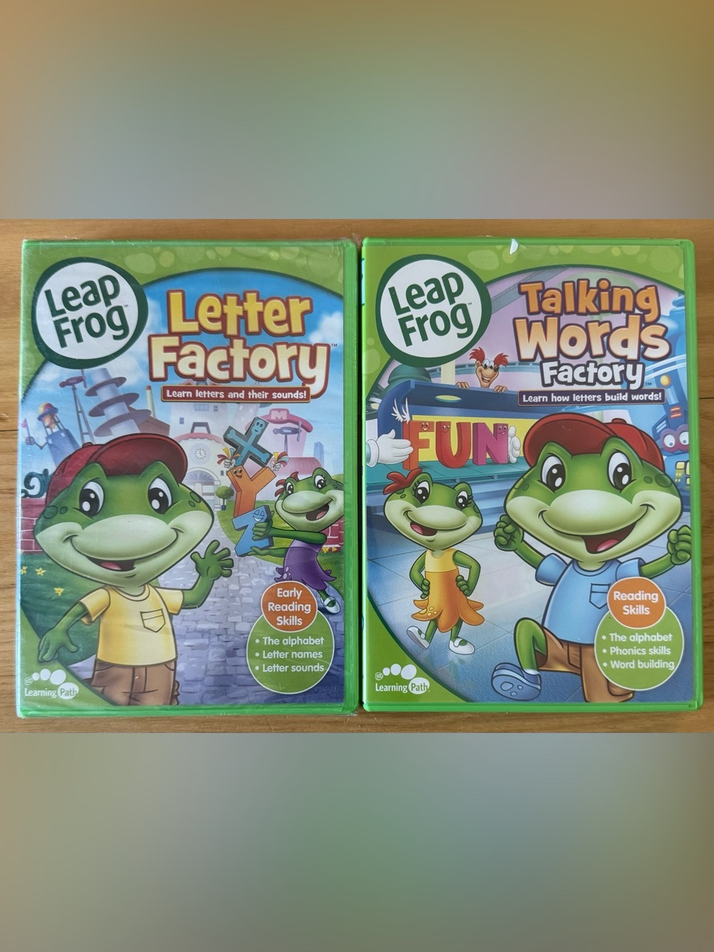 LeapFrog DVD Bundle Letter Factory SEALED + Talking Words Factory Learning DVDs